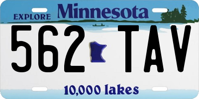 MN license plate 562TAV