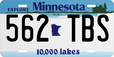 MN license plate 562TBS