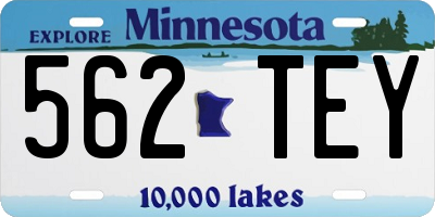 MN license plate 562TEY