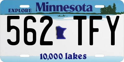 MN license plate 562TFY