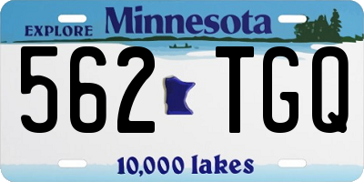 MN license plate 562TGQ