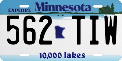 MN license plate 562TIW