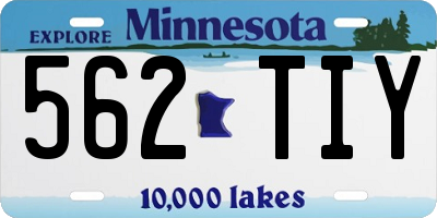 MN license plate 562TIY