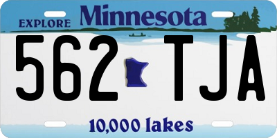 MN license plate 562TJA