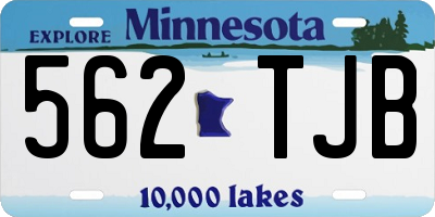 MN license plate 562TJB