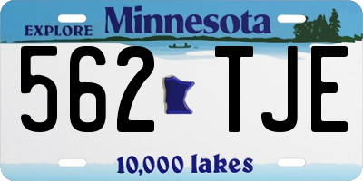 MN license plate 562TJE