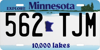 MN license plate 562TJM