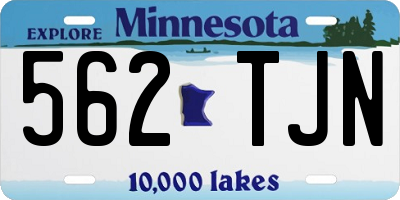 MN license plate 562TJN