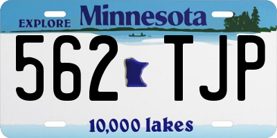 MN license plate 562TJP