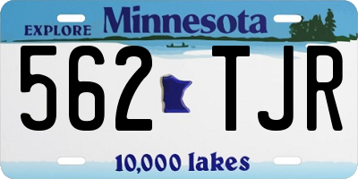 MN license plate 562TJR