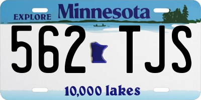 MN license plate 562TJS