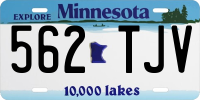 MN license plate 562TJV