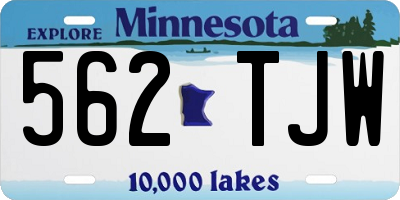 MN license plate 562TJW