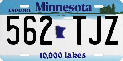 MN license plate 562TJZ