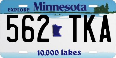 MN license plate 562TKA