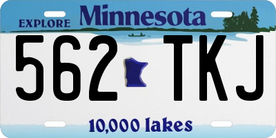 MN license plate 562TKJ