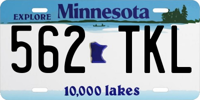 MN license plate 562TKL