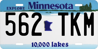 MN license plate 562TKM