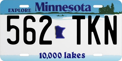 MN license plate 562TKN