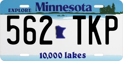 MN license plate 562TKP