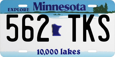 MN license plate 562TKS