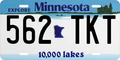 MN license plate 562TKT