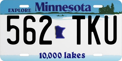MN license plate 562TKU