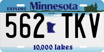 MN license plate 562TKV