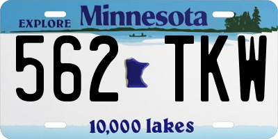 MN license plate 562TKW