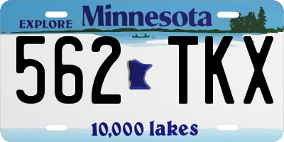 MN license plate 562TKX