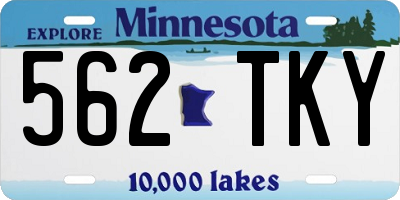 MN license plate 562TKY