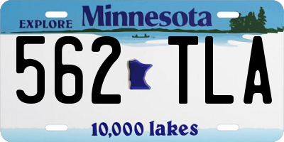 MN license plate 562TLA