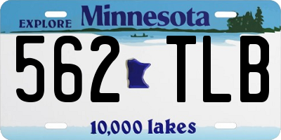 MN license plate 562TLB