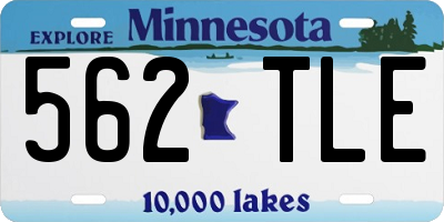 MN license plate 562TLE