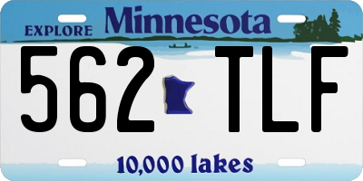 MN license plate 562TLF