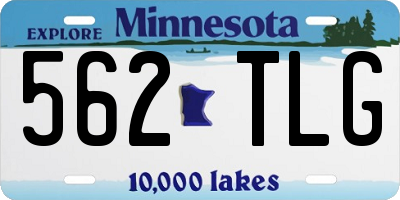 MN license plate 562TLG