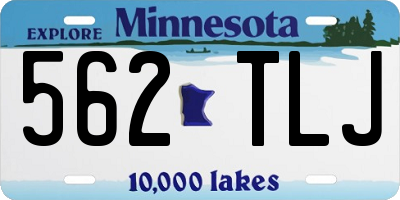 MN license plate 562TLJ