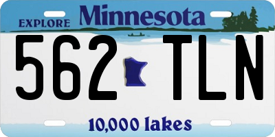 MN license plate 562TLN