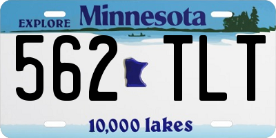 MN license plate 562TLT