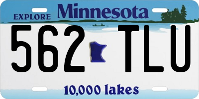 MN license plate 562TLU