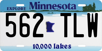 MN license plate 562TLW