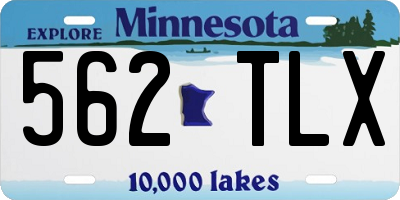 MN license plate 562TLX