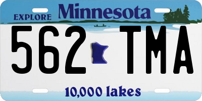 MN license plate 562TMA