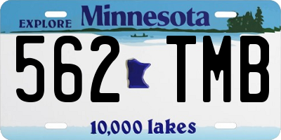 MN license plate 562TMB