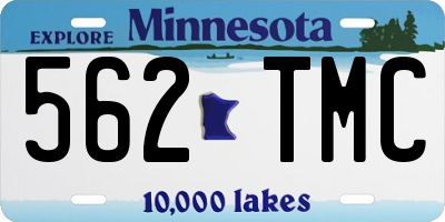 MN license plate 562TMC