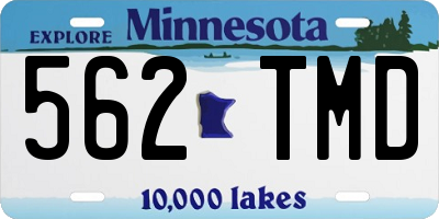 MN license plate 562TMD