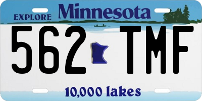 MN license plate 562TMF