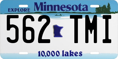 MN license plate 562TMI