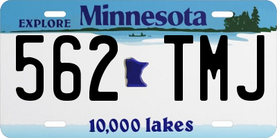 MN license plate 562TMJ