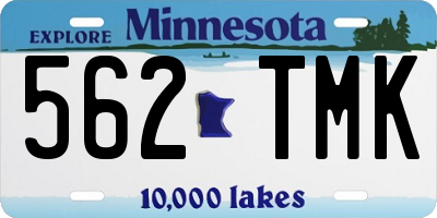 MN license plate 562TMK
